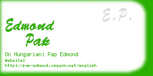 edmond pap business card